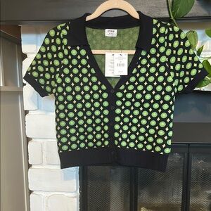 Cotton On Navy  and Green Cardigan